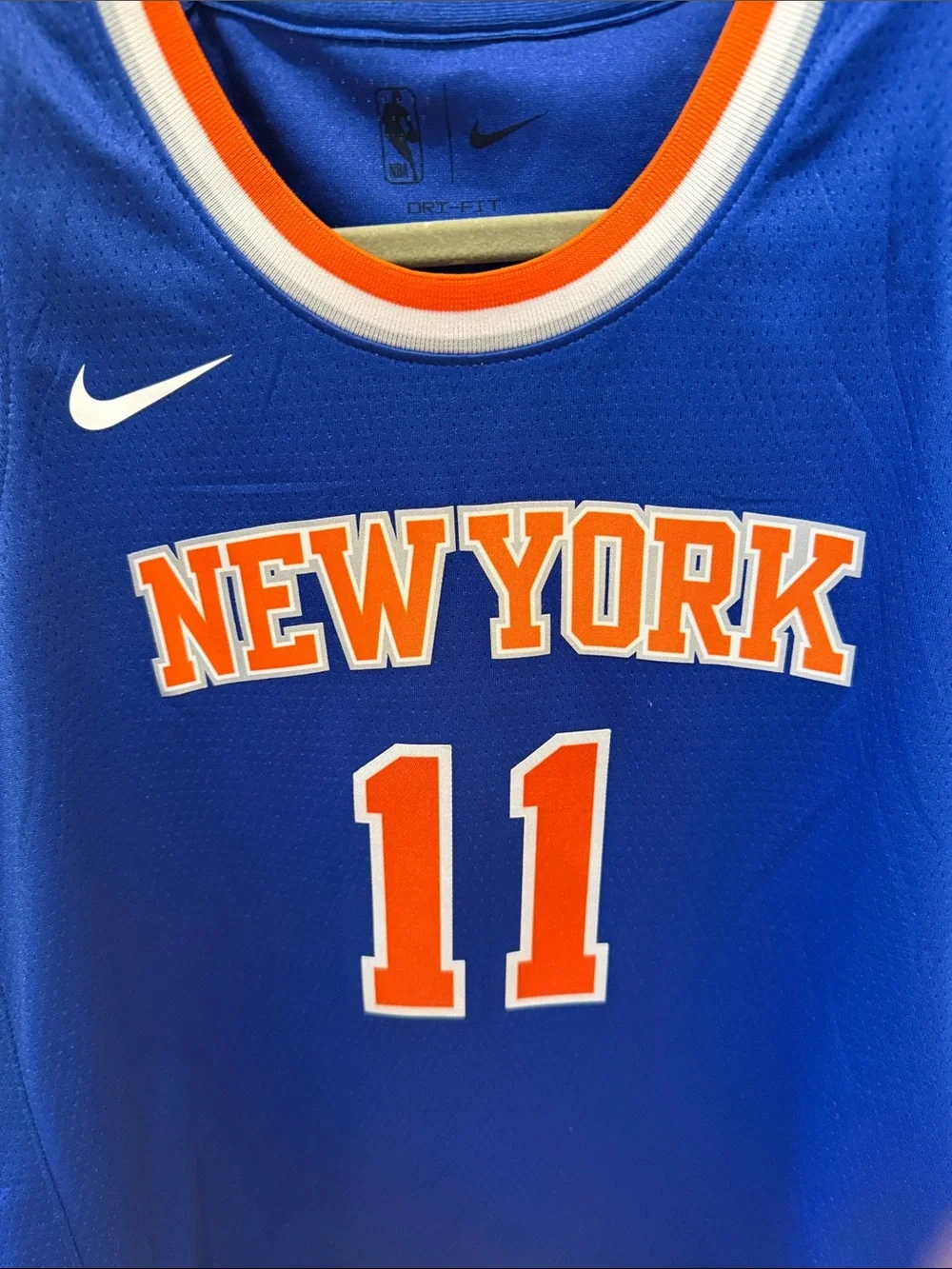 Nike YOUTH SZ L New York KNICKS Basketball Jersey #11 BRUNSON - Picture 2 of 6